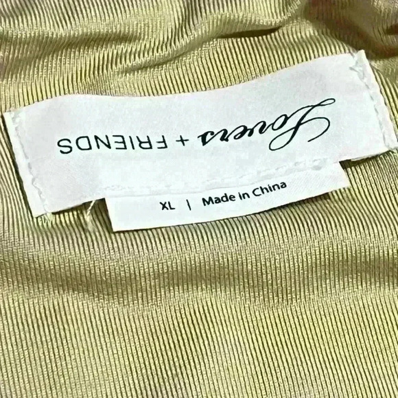 Lovers & Friends Tan Metallic Bodysuit Size XL Sparkly 1 Shoulder Party Revolve - Picture 4 of 6